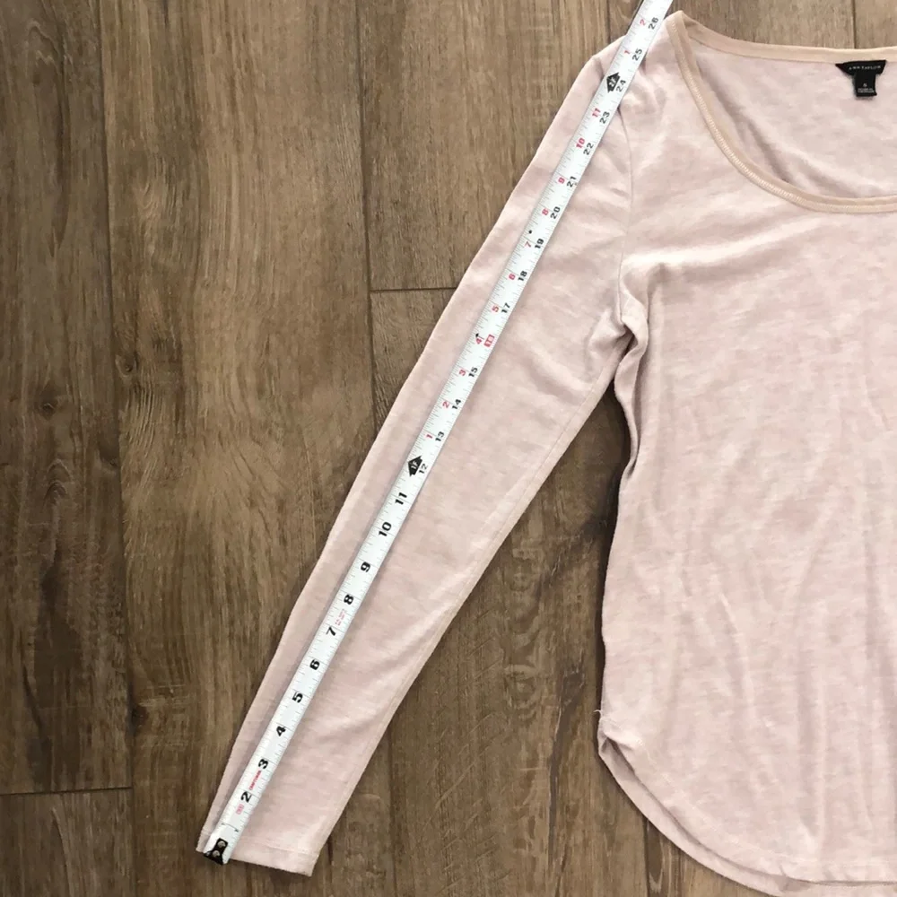 ANN TAYLOR Women's Light Tan Long Sleeve Top - Picture 7 of 7